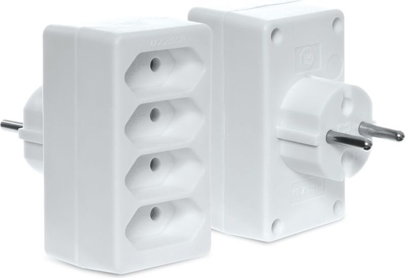 Plastrol 4-sockets plug-in splitter Euro R-4 (W-97744) elektrības pagarinātājs