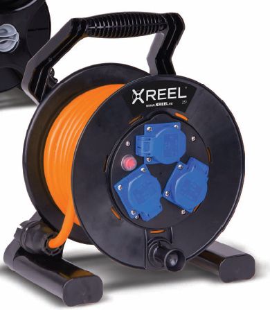 PCE Extension cable reel Xreel 4 sockets 3 x 2.5mm IP44 30m (92501H48263) elektrības pagarinātājs