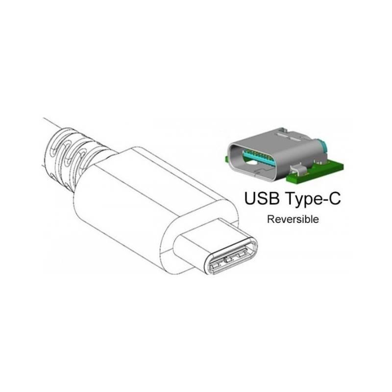 USB-C 3.1 to DVI M/F adapter, white adapteris