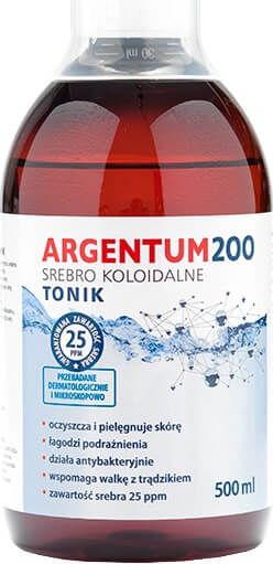 Aura Herbals Tonik do twarzy Argentum 200 25PPM Srebro Koloidalne 500ml 5901549658361 (5901549658361) kosmētikas noņēmējs