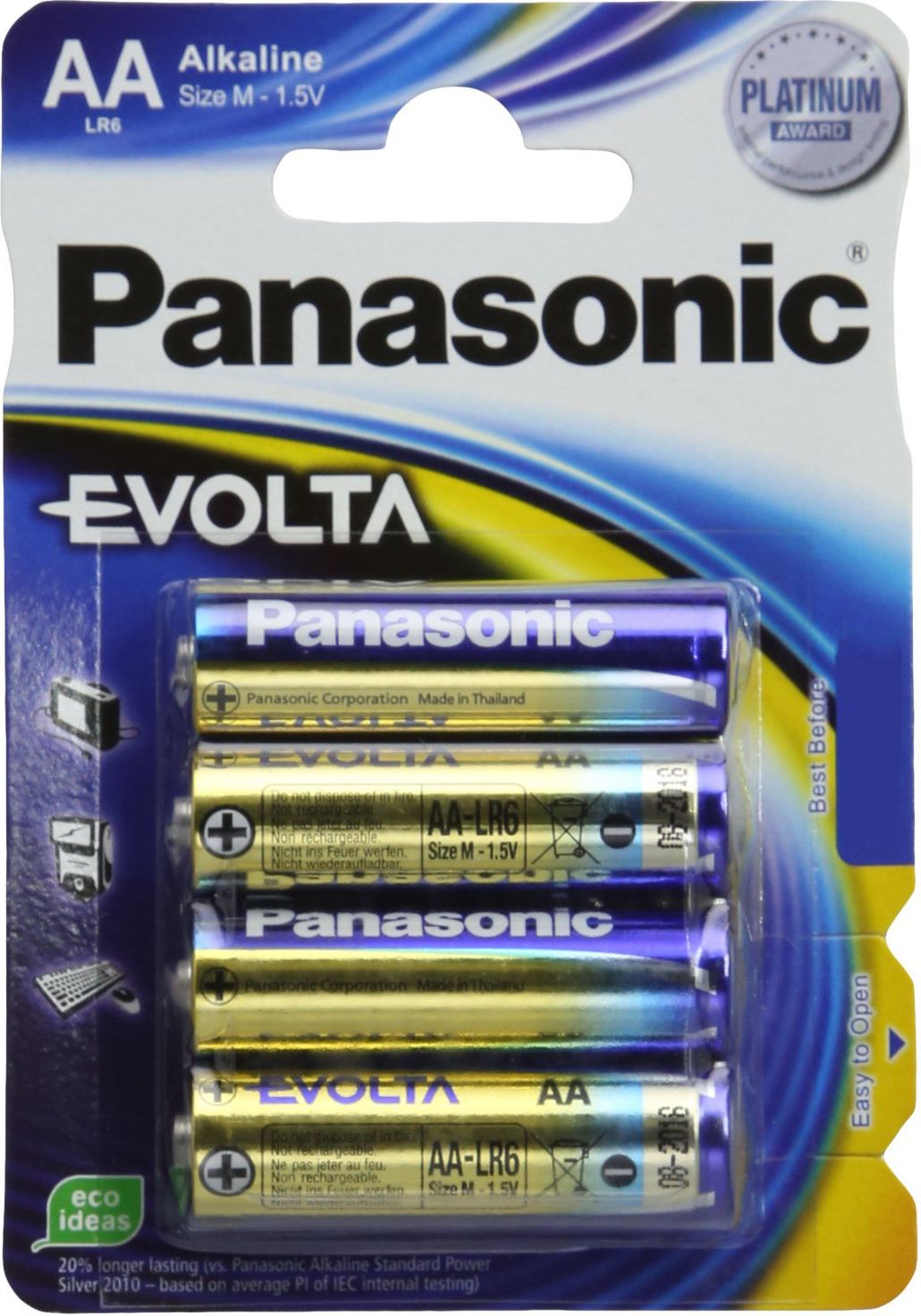 Panasonic Bateria Evolta AA / R6 4 szt. 00236895 (5410853044789) Baterija