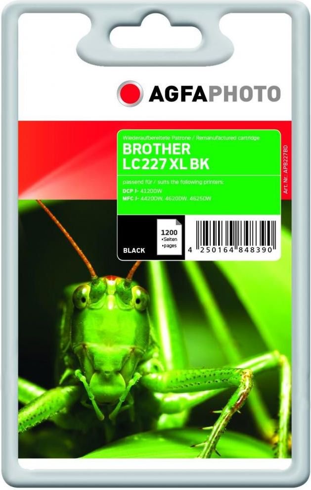 AgfaPhoto Ink Black, repl LC227XLBK  Pages 1.200 4250164848390