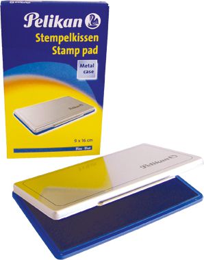 Pelikan Stempelkissen 9 x 16 cm Blau, Metallic-Gehause portatīvo datoru soma, apvalks