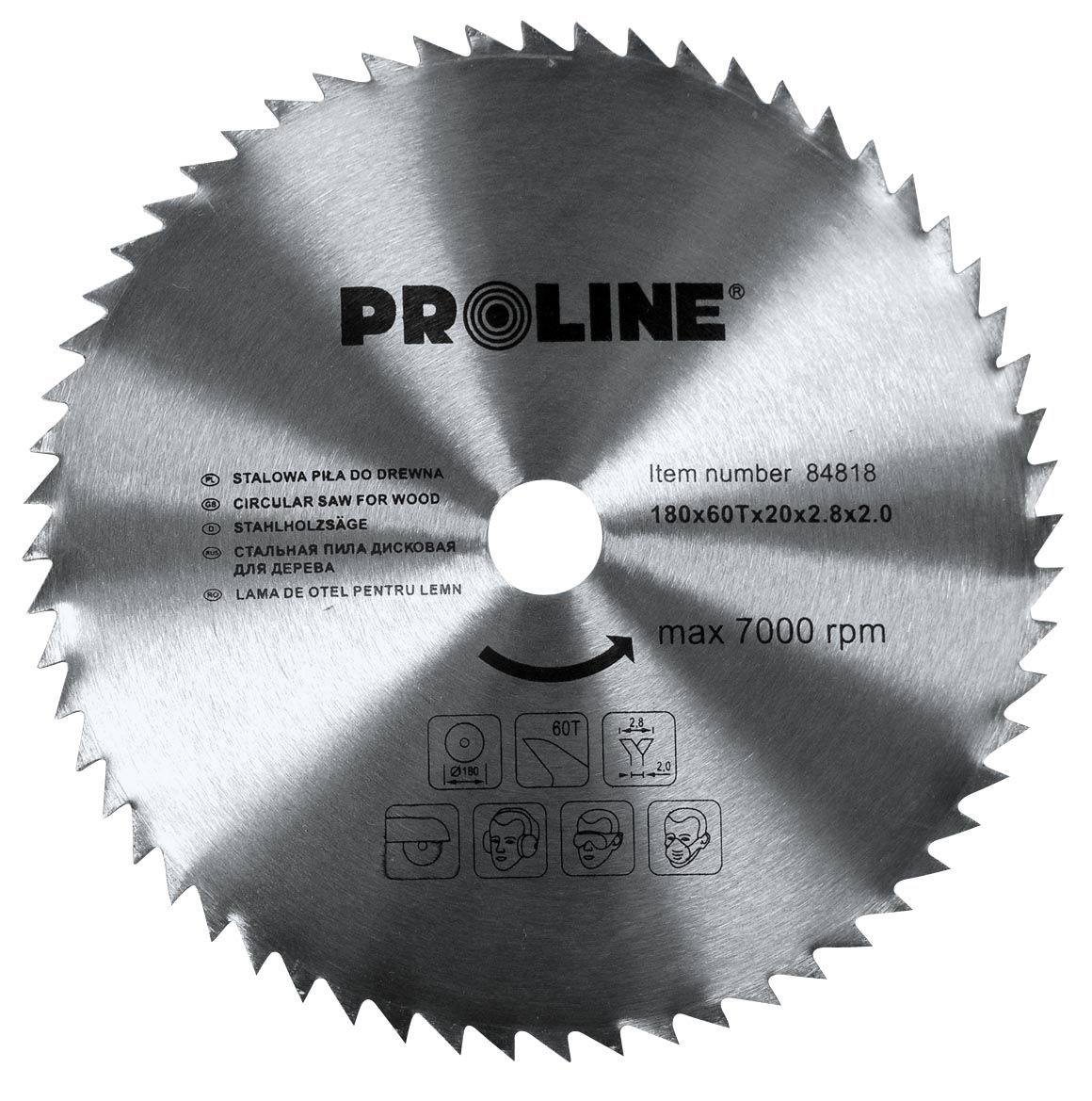 Pro-Line Pila tarczowa do drewna 250x30mm 60z. - 84825 84825 (5903755848253) Elektriskais zāģis