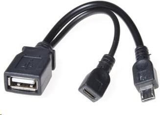 Adapter USB PremiumCord microUSB - USB Czarny  (29601032099121) 29601032099121 (8592220012519)