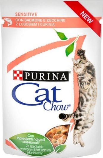 Purina Purina Cat Chow Sensitive Losos saszetka 85g VAT014892 (7613037025521) kaķu barība