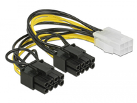 Delock PCI Express power cable 6 pin female > 2 x 8 pin male 15 cm kabelis, vads
