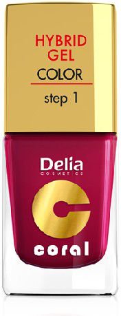 Delia Cosmetics Coral Hybrid Gel Emalia do paznokci nr 06 wisniowy 11ml 715562 (5901350455562)