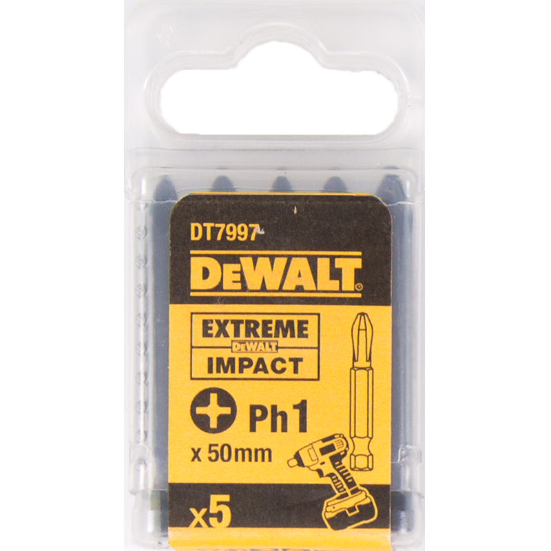 Dewalt Koncowki wkretarskie Torsion Ph1x50mm 5szt. - DT7997