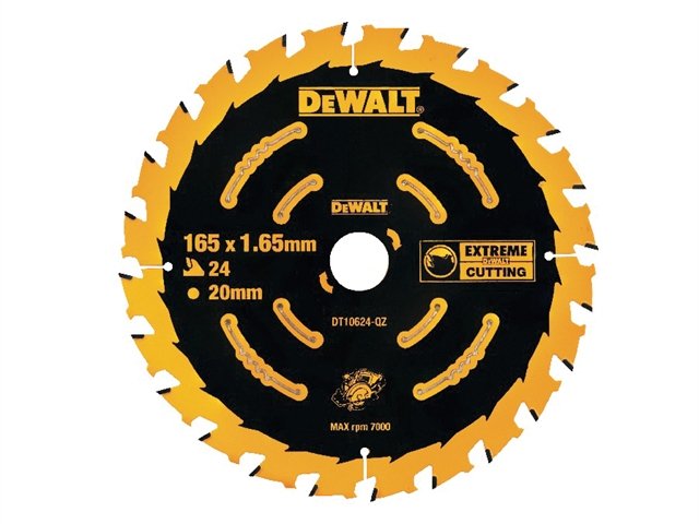 Dewalt Pila tarczowa do drewna 165x20mm 24z. - DT10300 Elektriskais zāģis