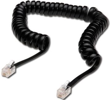 Assmann / Digitus UAE Connection Cable, RJ10 4m UAE Connection Cable, RJ10 4.00m, CU, 4x7x0.12mm, unshielded, St / St, flat Cable, black (AK kabelis, vads