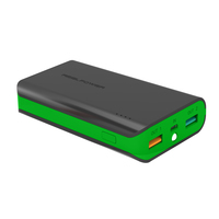 Powerbank RealPower PB6K bicolor black/green Powerbank, mobilā uzlādes iekārta