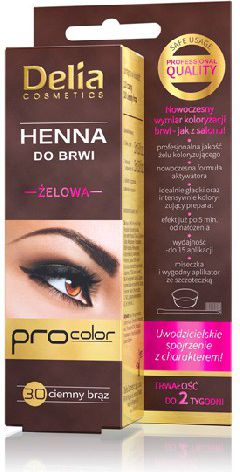 Delia Henna do brwi zelowa 3.0 ciemno brazowa 711985 (5901350441985) ēnas