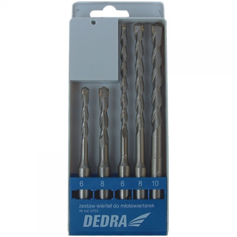 Wiertlo Dedra do betonu SDS+ 6 10 8mm zestaw (0703) 0703 (5902628007032)