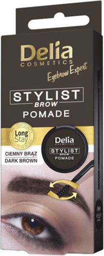 Delia Eyebrow Expert Pomada do brwi Dark brown 710237 (5901350470237) ēnas