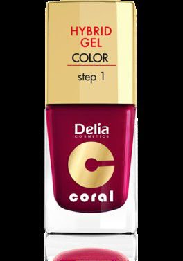 Delia Coral Hybrid Gel Emalia do paznokci nr 12 bordowy 11ml 718082 (5901350458082)