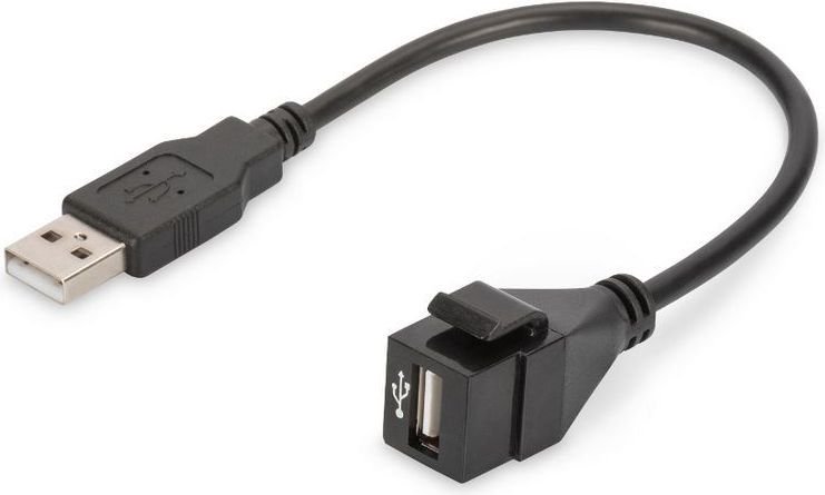 Keystone Module USB 2.0 F/M black 16cm