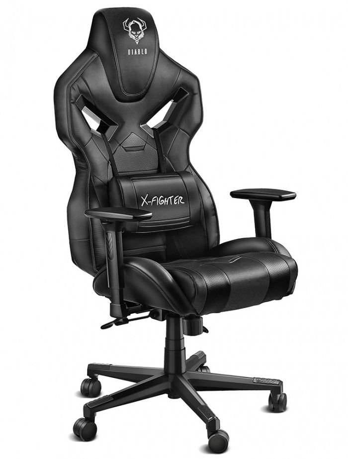 Fotel Diablo Chairs X-Fighter czarny X-Fighter Czarny (5902560338928) datorkrēsls, spēļukrēsls