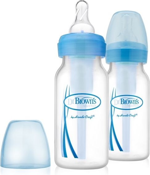 Dr Browns Butelka do karmienia 120 ml, 2 sztuki, niebieskie (000760) 000760 (072239306314) bērnu barošanas pudelīte