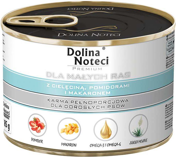 Dolina Noteci Premium dla malych ras z cielecina pomidorami i makaronem 185 g 5900842014645 (5902921300434) barība suņiem