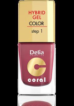 Delia Cosmetics Coral Hybrid Gel Emalia do paznokci nr 18 marsala 11ml 718143 (5901350458143)