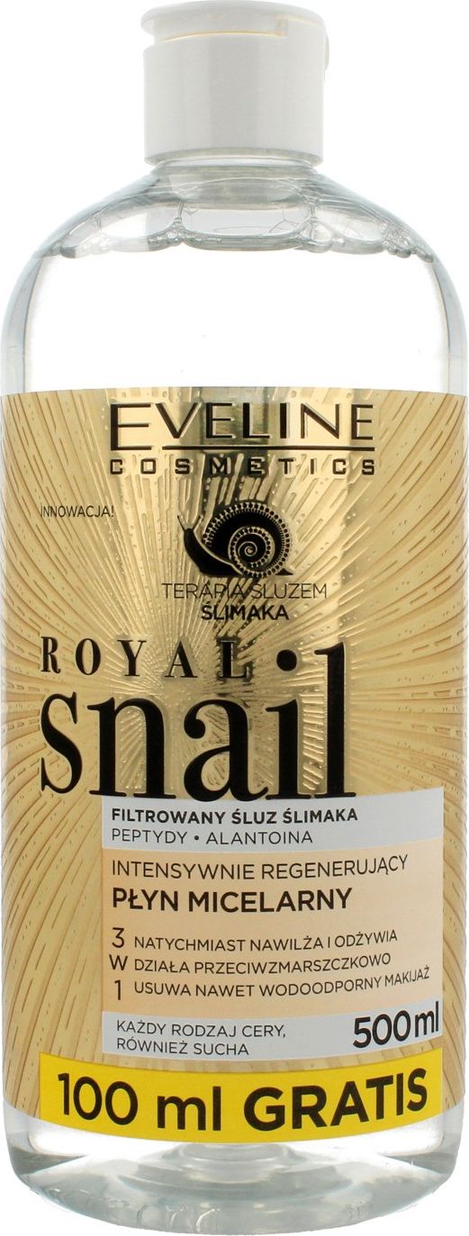 Eveline Royal Snail skoncentrowany regenerujacy plyn micelarny 500ml 5901761988321 (5901761988321) kosmētikas noņēmējs