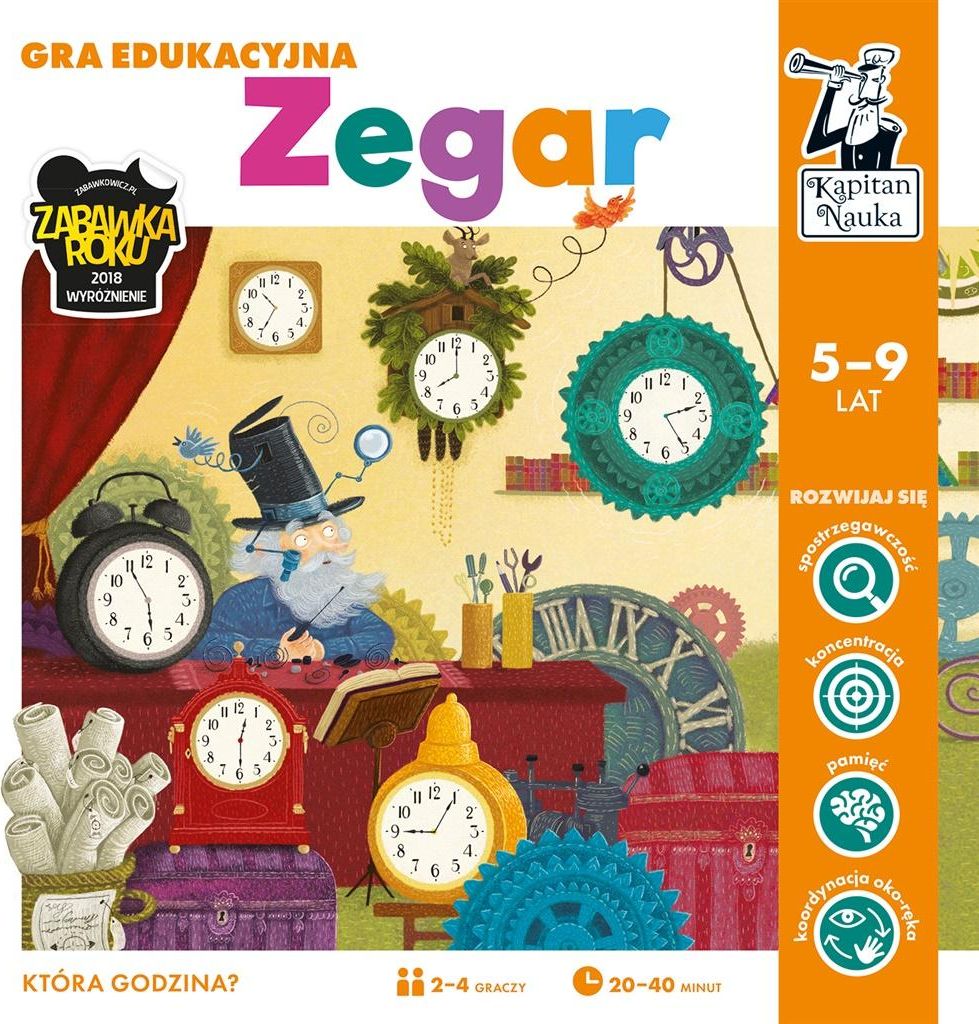 Edgard Kapitan Nauka. Gra edukacyjna. Zegar 359442 (5907608646966) galda spēle