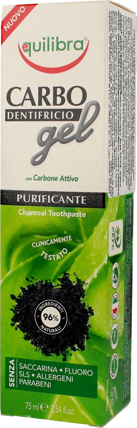 Equilibra Pasta do zebow Carbo Gel Charcoal Toothpaste 75ml 8000137015009 (8000137015009) mutes higiēnai