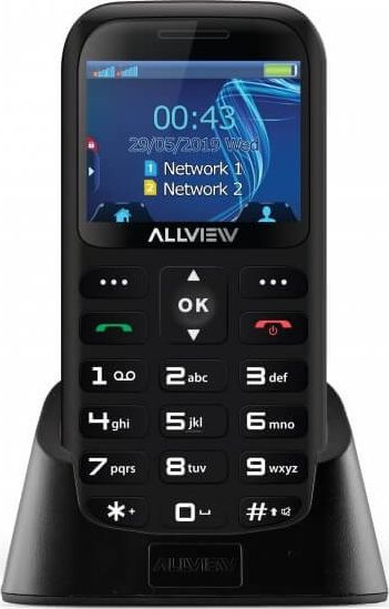 Telefon komorkowy AllView D2 Senior Dual SIM Czarny D2 Senior Black Mobilais Telefons