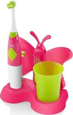 ETA Toothbrush with water cup and holder Sonetic  1294 90070 For kids, Pink / light green, 2, Number of brush heads included 2 8590393258833 mutes higiēnai