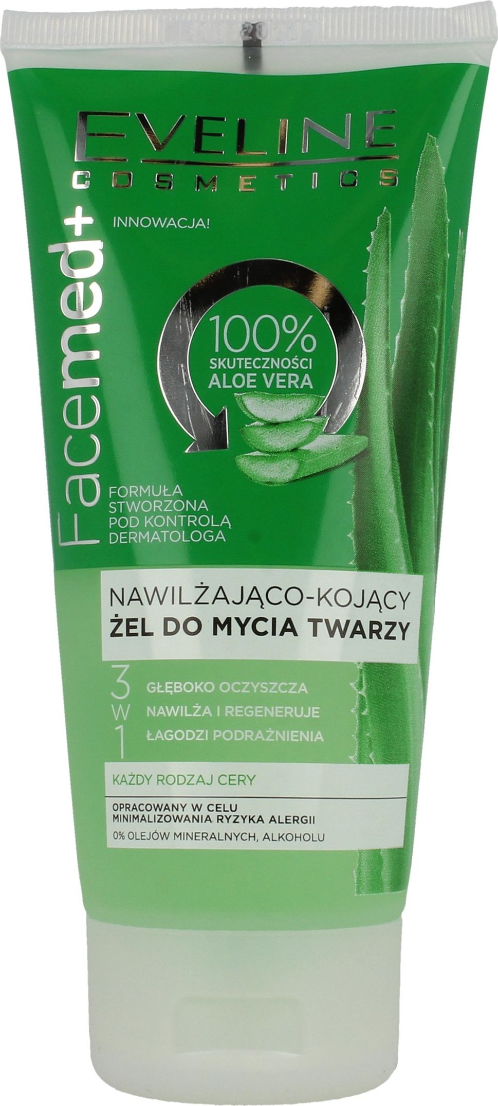 Eveline Zel do mycia twarzy Facemed+ Aloe Vera 150ml 5901761976038 (5901761976038) kosmētikas noņēmējs