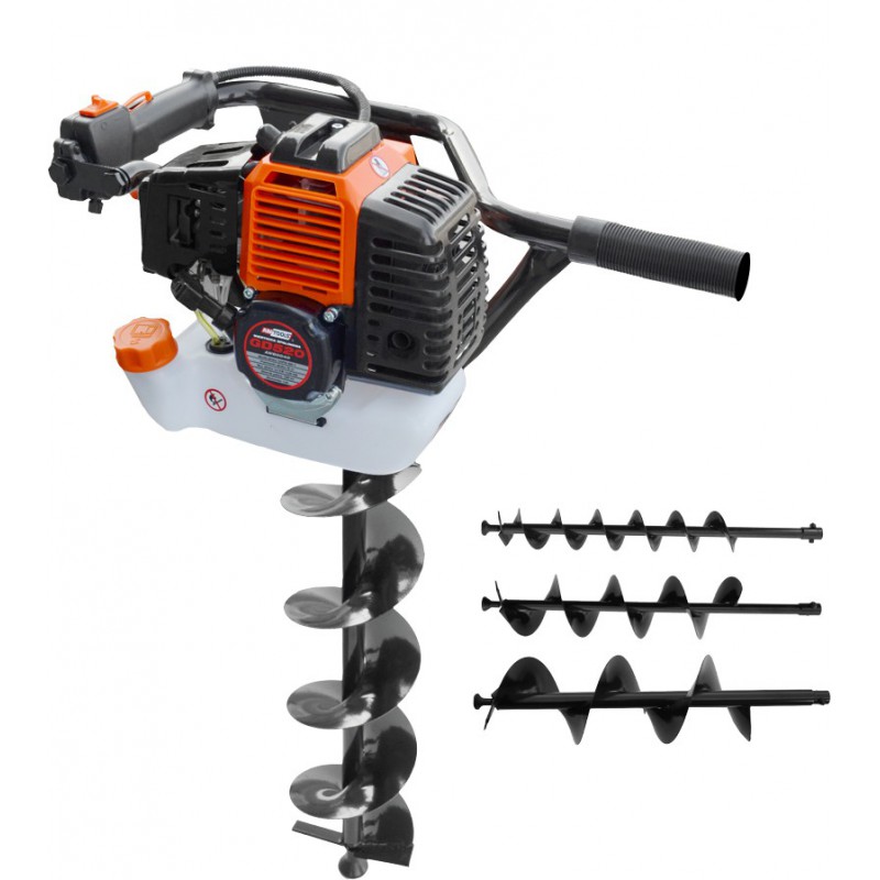 AWTools Wiertnica spalinowa do gleby 2,95KM AW80040 + 3 wiertla