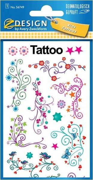 Avery Zweckform Tatuaze - Kwiaty i motyle 350152 (4004182567494)