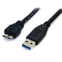 StarTech.com 0,5m USB 3.0 A auf Micro B Kabel - St/St - black (USB3AUB50CMB) adapteris