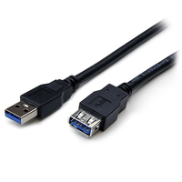 StarTech.com USB 3.0 Verlangerungskabel 1m - Stecker/ Buchse - black (USB3S... adapteris