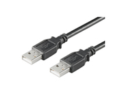 MicroConnect  USB2.0 A-A 1,8M M-M, BLACK Hi-Speed cable USB kabelis