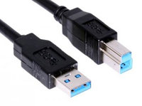 MicroConnect  USB3.0  A-B 3m M-M Black USB kabelis