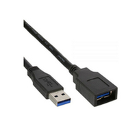 MicroConnect  USB3.0  A-A 0.5m M-F Black USB kabelis