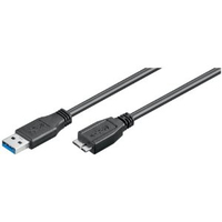 MicroConnect  USB3.0  A-B Micro 0,5m M-M triple shielded, black USB kabelis