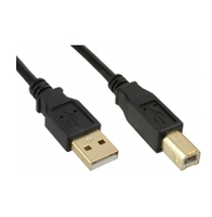 MicroConnect  USB2.0 A-B 5m M-M Goldplated Black USB kabelis