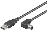 MicroConnect  USB2.0 A-B 1m M-M Angled USB kabelis