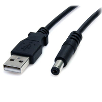 StarTech USB-A - DC Cable 5.5 mm 2 m Black (USB2TYPEM2M) adapteris