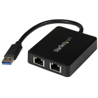 StarTech.com USB 3.0 auf Dual Port Gigabit Ethernet LAN Adapter with USB-Port ... adapteris