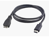 MicroConnect  USB3.1 SuperSpeed 1m M-M Black USB 3.1 Type C - 3.0 Micro B USB kabelis