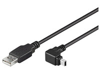 MicroConnect  USB A - Mini USB Angle B 5P 1,8m USB kabelis