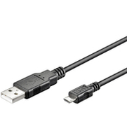 MicroConnect  USB A - Micro USB B 5P 1,8m USB kabelis