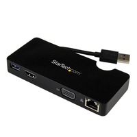 StarTech USB3.0 - HDMI, VGA, Rj-45  (USB3SMDOCKHV) adapteris