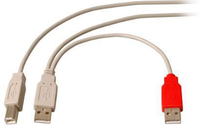 MicroConnect  2x A plug to 5 pin mini B plug Y USB cable. 0,6meter cable USB kabelis