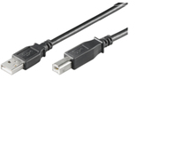 MicroConnect  USB2.0  A-B 5m M-M Black Hi-Speed cable USB kabelis