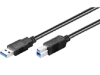 MicroConnect  USB3.0  A-B 5m M-M, Black USB kabelis